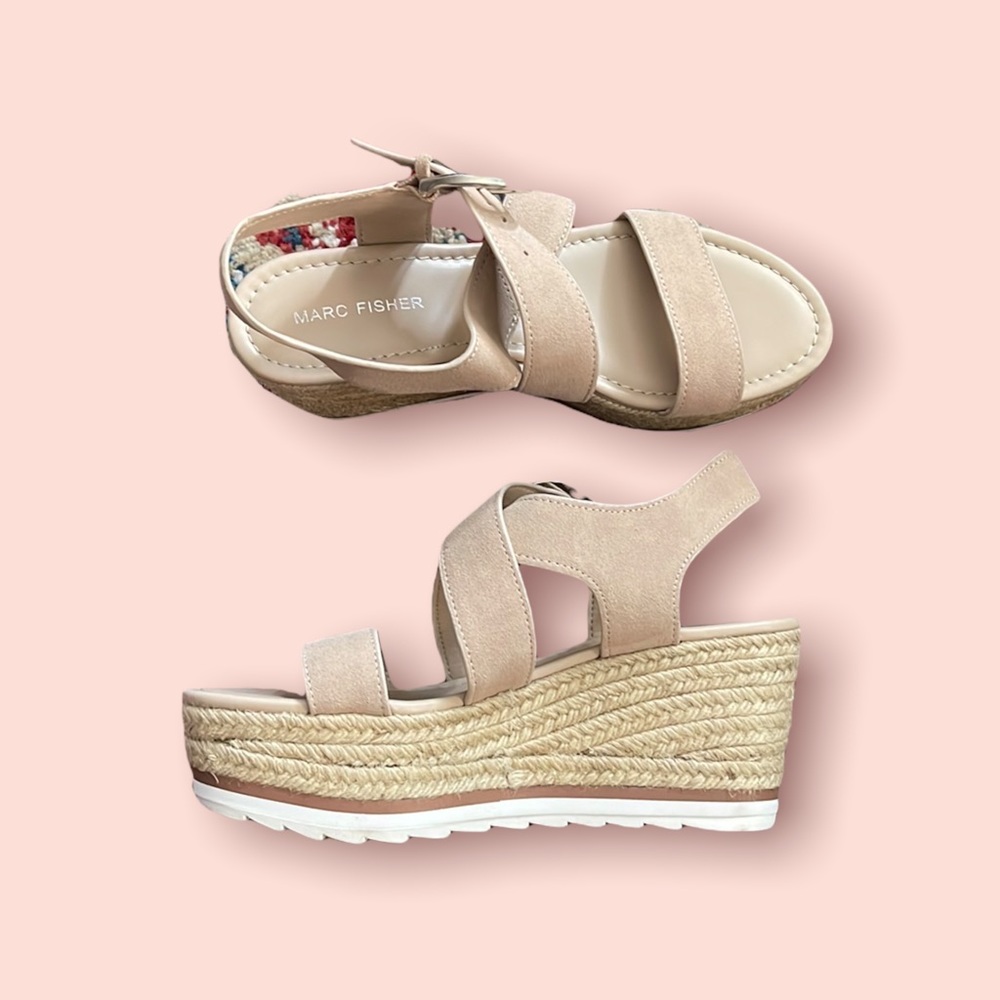 ❌SOLD❌Marc Fisher Wedge Espadrilles Sandals 6.5M